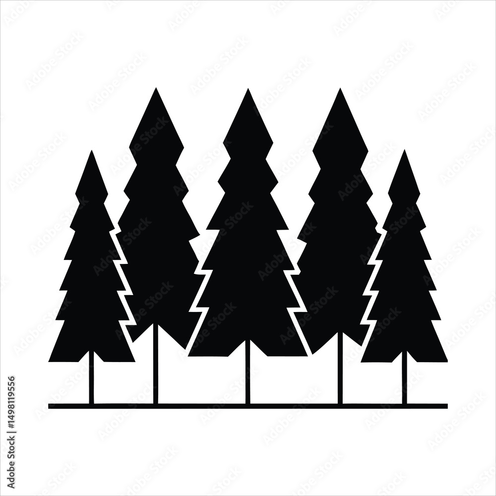 Obraz premium christmas tree icons