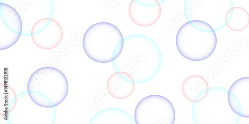 Modern abstract light red, blue and sky blue bubble background with circles. Colorful bubbles. Abstract, Colorful transparent red, blue and sky blue soap bubbles floating in the air. 