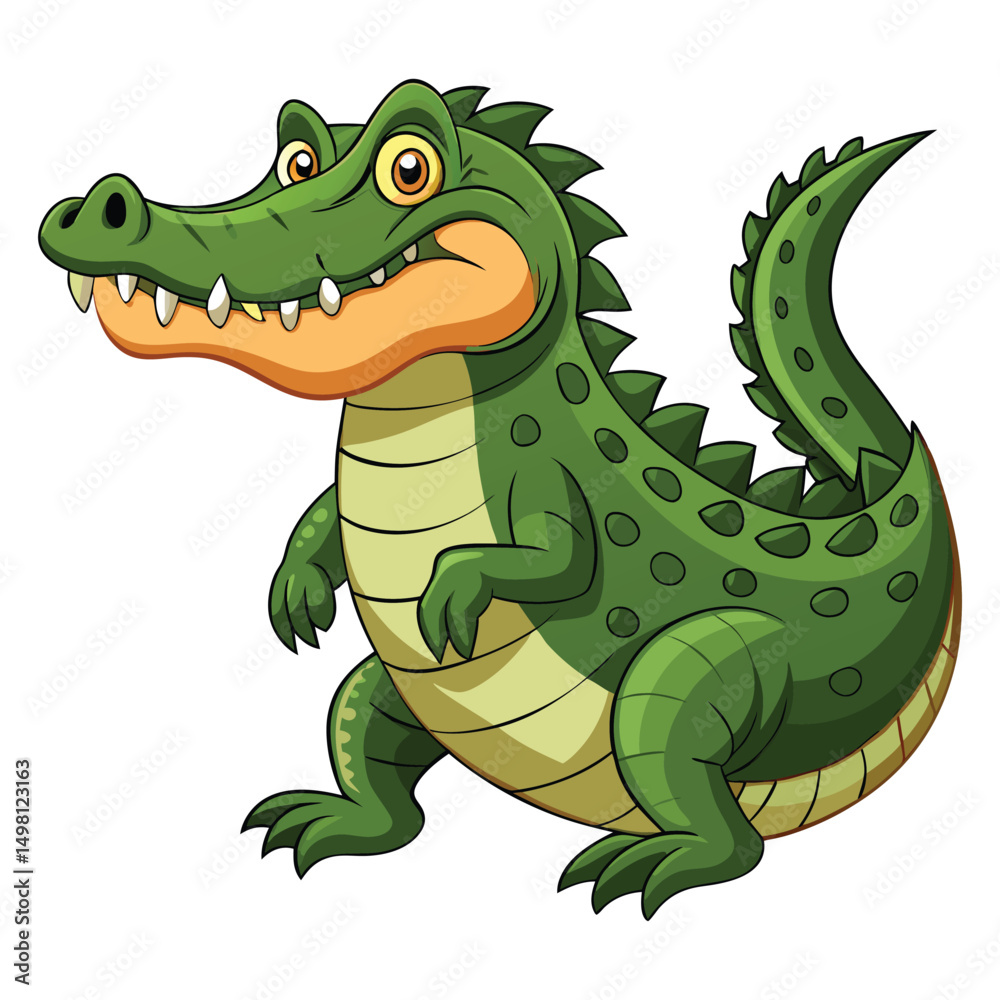 Naklejka premium Clumsy crocodile