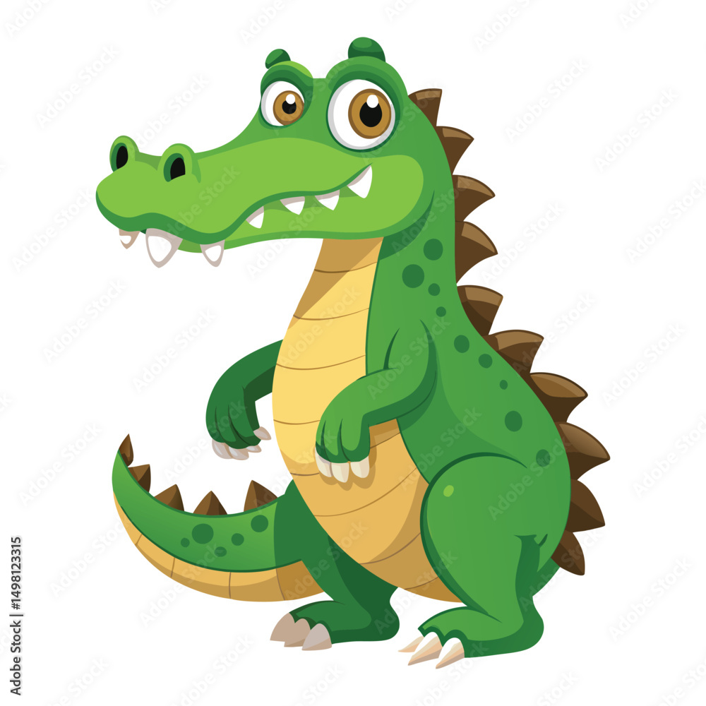 Naklejka premium Clumsy crocodile