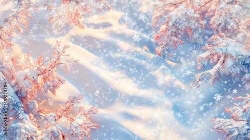 Winter Wonderland: Snow-Covered Mountain Landscape