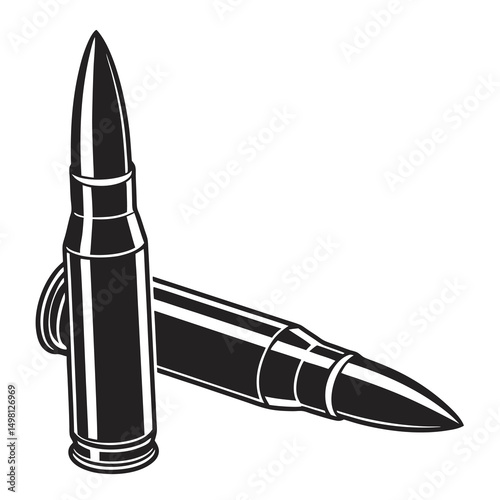 Rifle bullet vector icon, bullet icon logo on white background. Adobe Illustrator Artwork