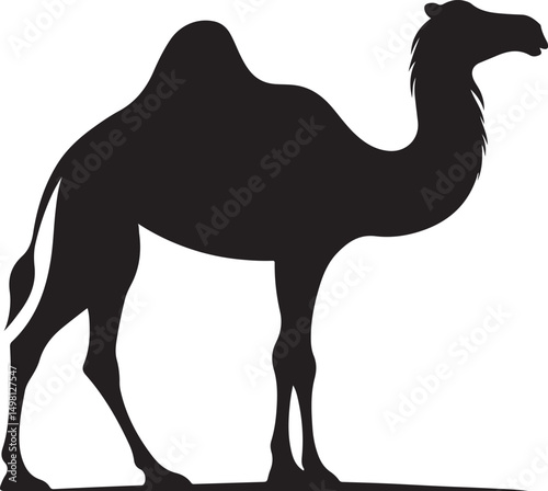 Camels Silhouette Vector Illustration