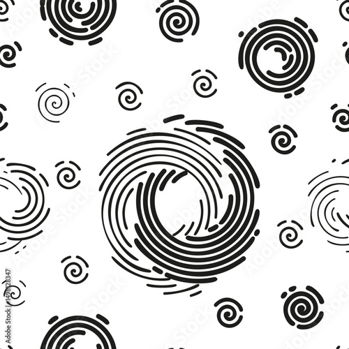 Seamless pattern with a simple abstract drawing. Vector illustration.