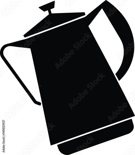 tea kettle with boiling water