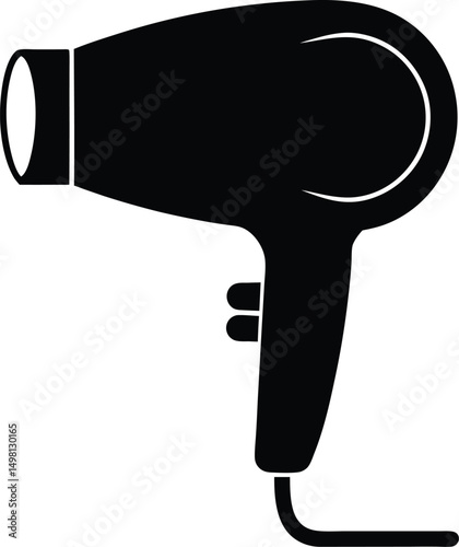 hair dryer silhouette vector