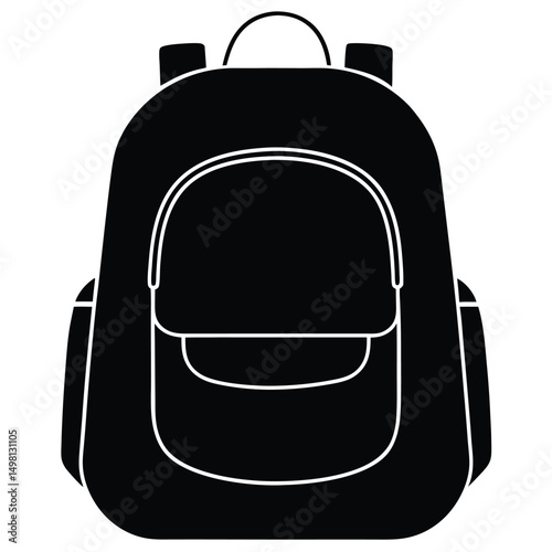 school bag isolated on white