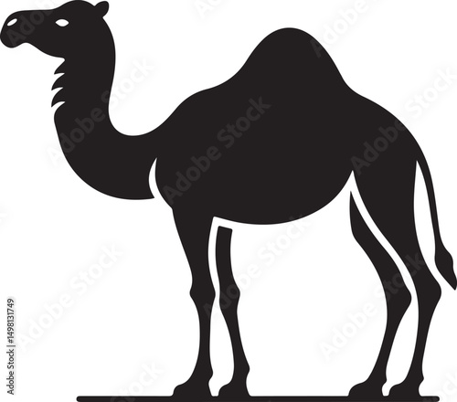 Camels Silhouette Vector Illustration