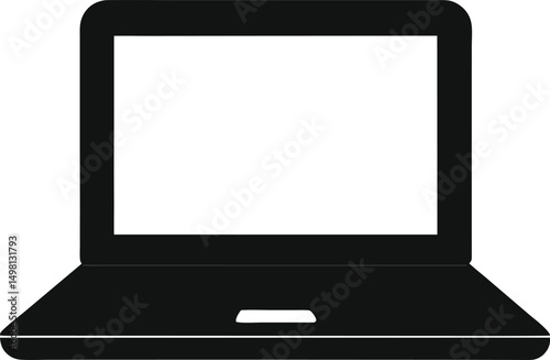 laptop with blank screen