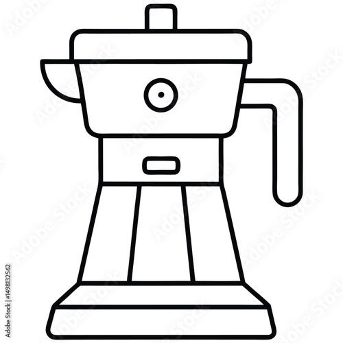 coffee maker on white background