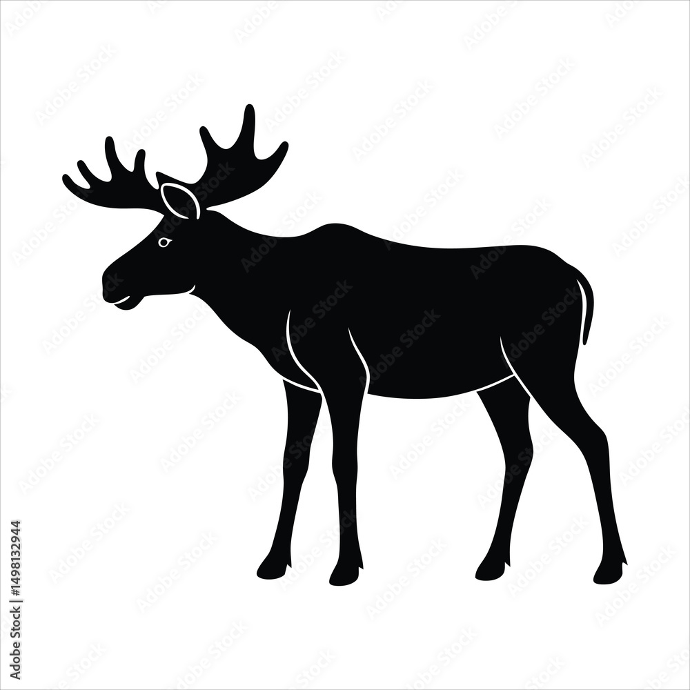 Obraz premium Moose silhouette silhouette