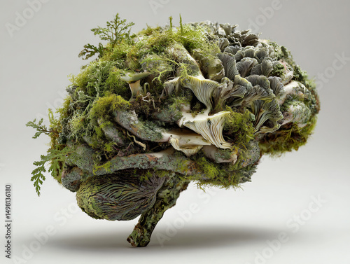 Brain Fusion Vegetation Nature Flora Green Organics Mind Mechanism Ecosystem Creativity Innovation Conceptual Biological Models Naturalism Rural Synchronicity Meditation Exploration