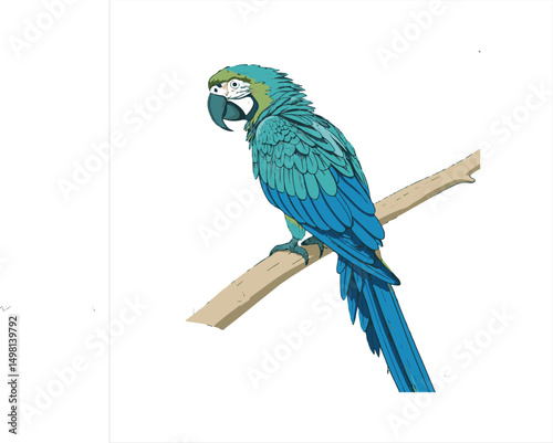 Parrot vector.