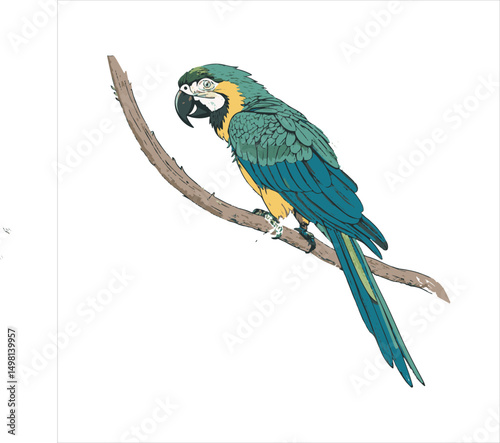 Parrot vector.