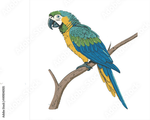Parrot vector.
