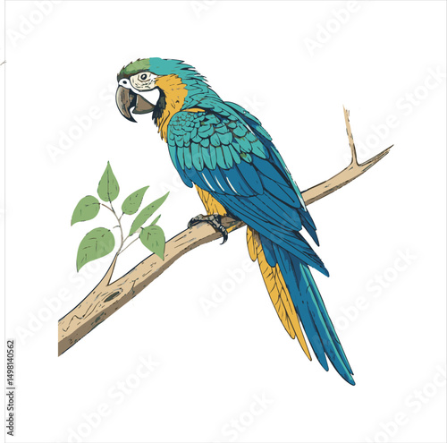 Parrot vector.