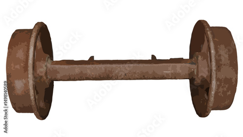 Rusty vehicle axle