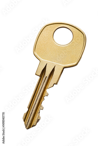 Isolated Golden Metal Key