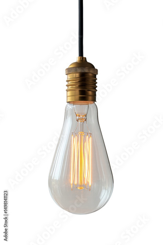 Isolated Edison Style Light Bulb