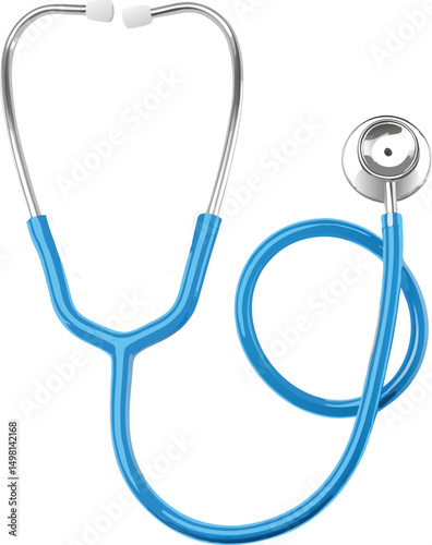 vector stethoscope on white background