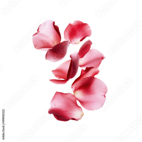 Wallpaper Mural Falling Rose Petals on Transparent Background - Romantic and Elegant Floral Image Torontodigital.ca