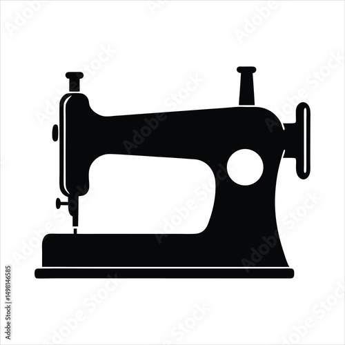 sewing machine isolated on white