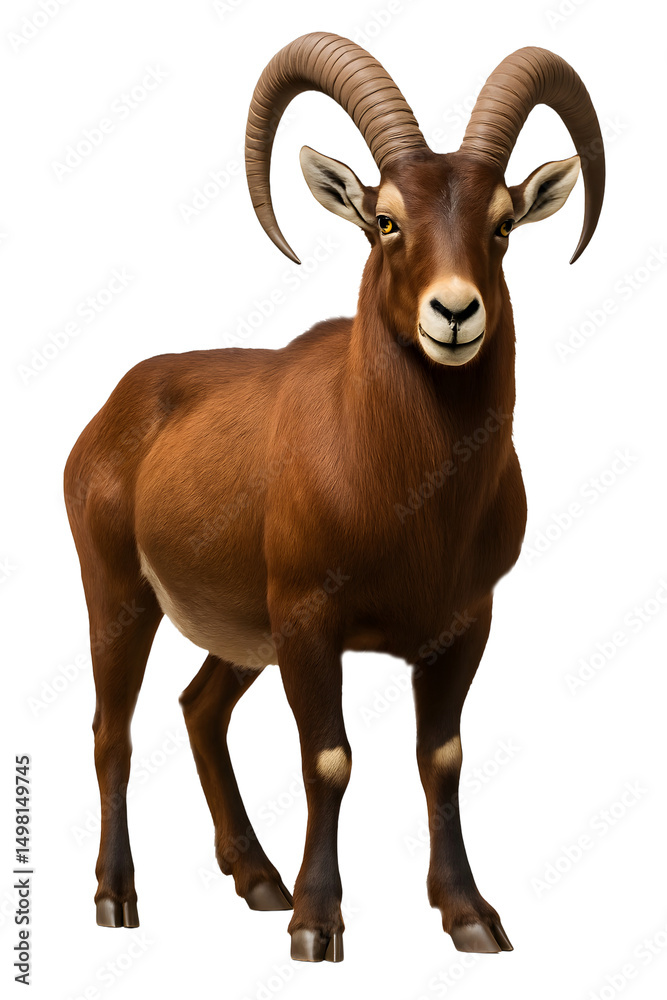 Obraz premium Alpine Ibex on transfarent background