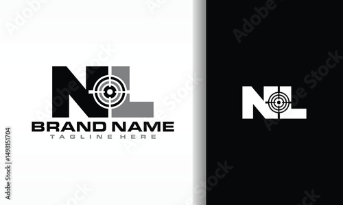 letter NL aim logo