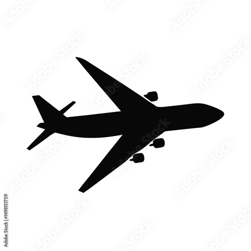 airplane silhouette vector