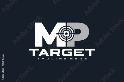 letter MP aim logo