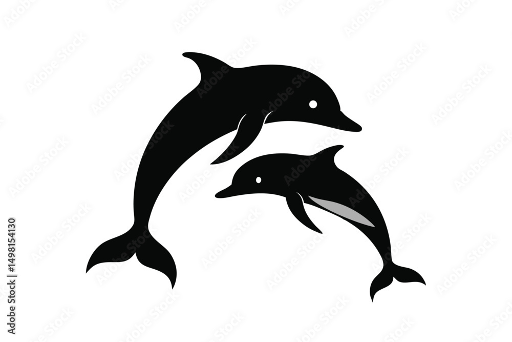 Fototapeta premium dolphin isolated on white background