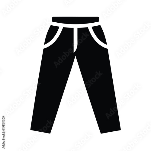black pants isolated on white background