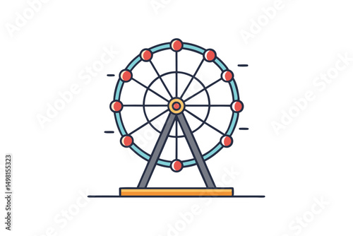  ferris wheel on white background