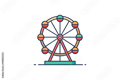 ferris wheel isolated on white