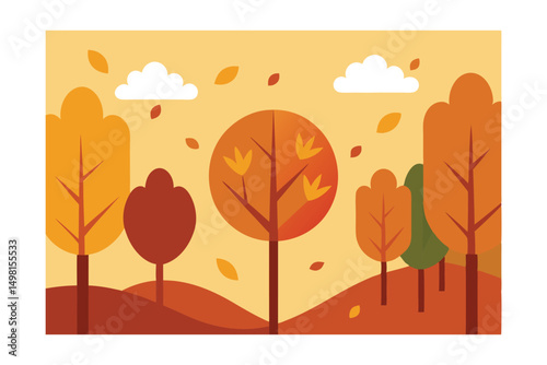 autumn landscape with trees