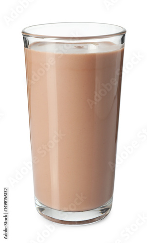 Wallpaper Mural Tasty chocolate milk in glass isolated on white Torontodigital.ca