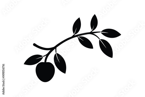 olive branch with leaves