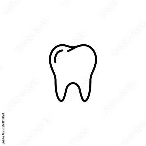 Tooth icon in minimalist style