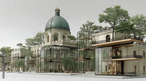 Curated ensemble of cultural landmarks showcasing transitional architectural forms regional vernacular styles and heritage conservation overlays photo