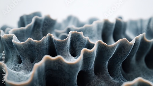 Abstract Close-Up of Textured Blue and Gray Surface Patterns