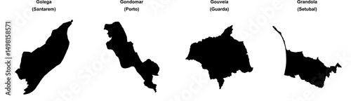 Golega, Gondomar, Gouveia, Grandola outline maps