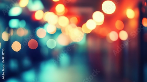 Abstract Colorful Bokeh Background with Soft Light Circles