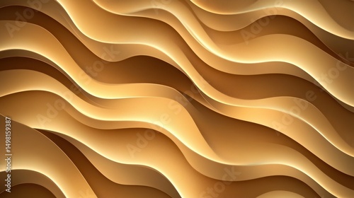 Abstract Flowing Waves in Warm Tones for Creative Backgrounds