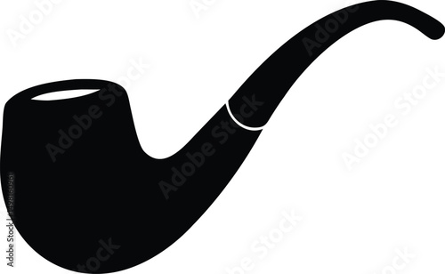 classic smoking pipe silhouette