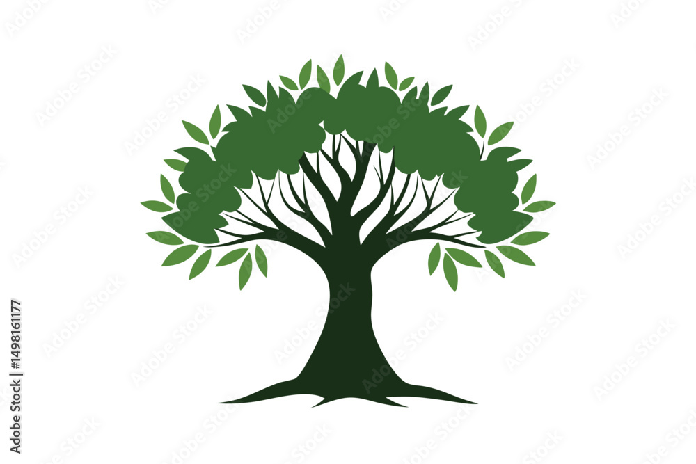 Obraz premium green tree isolated on white