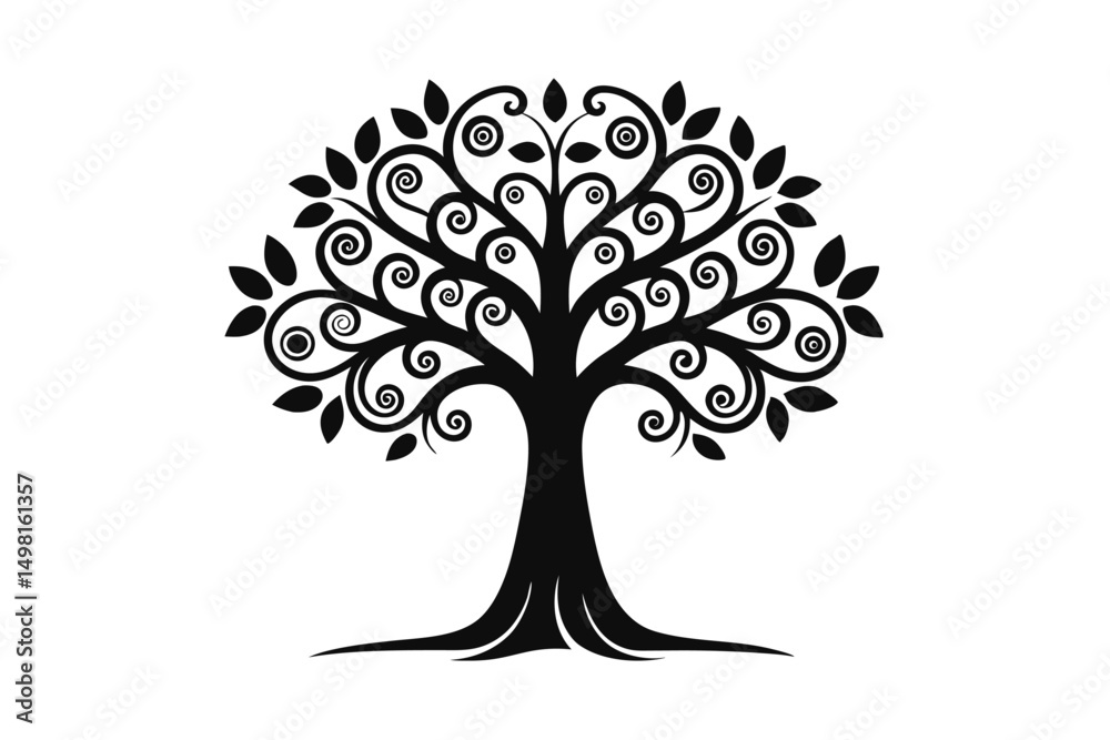 Fototapeta premium vector tree silhouette