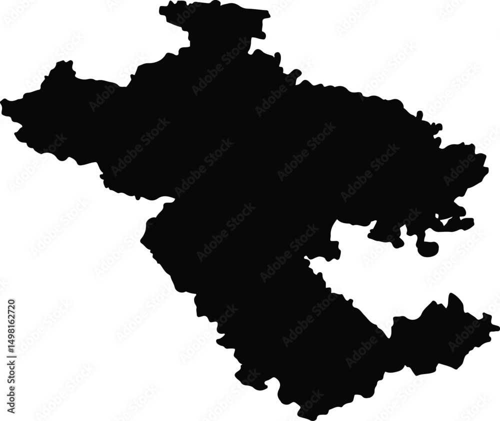 Obraz premium Ahmadnagar India silhouette map