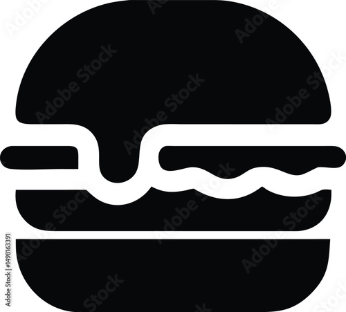 cool burger silhouette