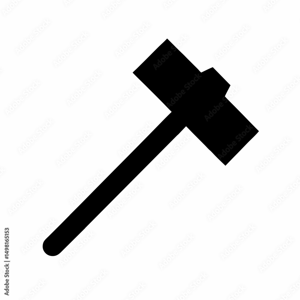 mallet silhouette on white mallet silhouette on white