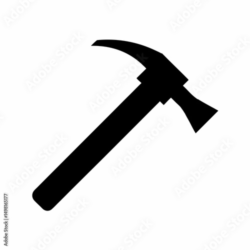 hammer silhouette on white background